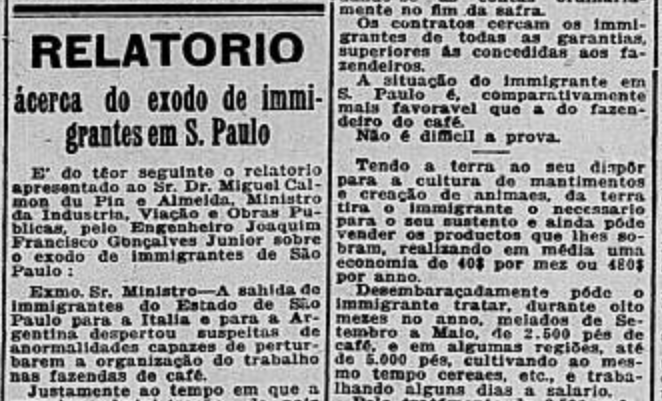 Trecho da edição de 30 de dezembro de 1906 do Jornal do Brasil