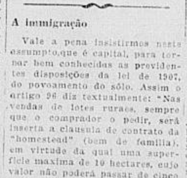 Trecho de editorial do Jornal do Brasil de 3 de janeiro de 1922