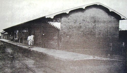 A Estação de Nova Lousã em 1910. Foto: meioseculodeaprendizagens.blogspot.com.br