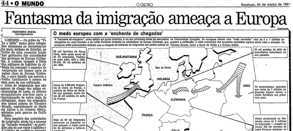 Trecho da edição de 24 de março de 1991 do jornal O Globo.