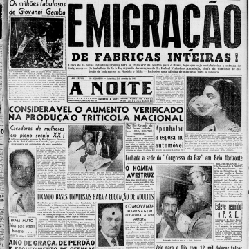 Capa do jornal A Noite de 2 de setembro de 1949