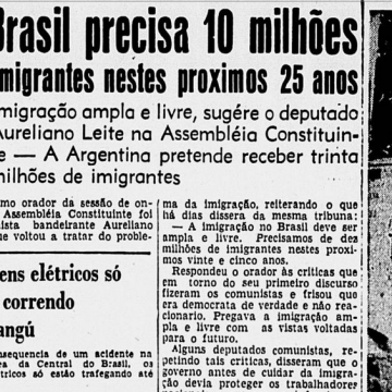 Trecho da edição de 27 de abril de 1946 do Diário da Noite.