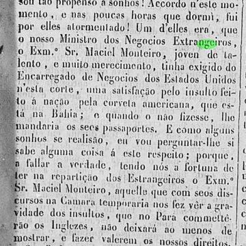Diário do Rio de Janeiro, trecho da edição de 27 de janeiro de 1838