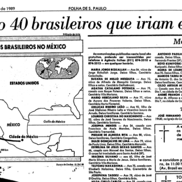 Trecho da edição de 11 de janeiro de 1989 do jornal Folha de S. Paulo