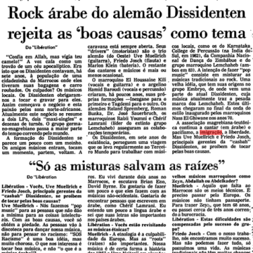 Trecho do caderno de cultura “Ilustrada”, da Folha de S. Paulo, edição de 1o de janeiro de 1989