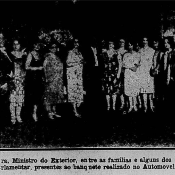 O banquete final do encontro, oferecido pelo governo brasileiro, foi realizado no Automovel Club, no Rio de Janeiro. Foto no Jornal do Brasil de 10 de setembro de 1927.