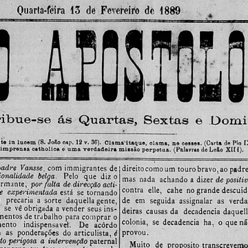 Trecho do jornal O Apóstolo de 13 de fevereiro de 1889