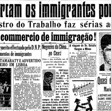 Trecho da capa d'O Globo de 6 de agosto de 1935.