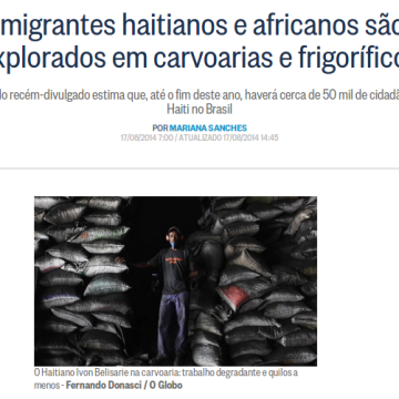 Matéria no jornal O Globo, 17 de agosto de 2014