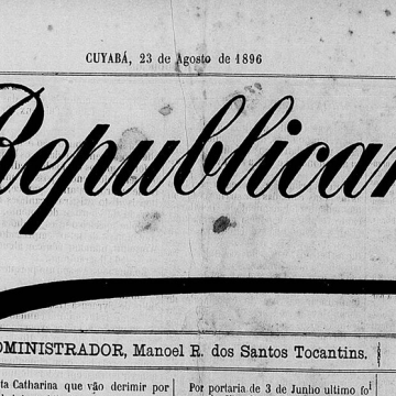 Cabeçalho da edição de O Republicano de 23 de agosto de 1896.
