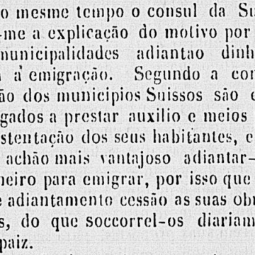 Trecho da edição de 13 de fevereiro de 1857 do Correio Paulistano.